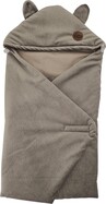 EKO Fußsack für Autositz Baumwolle Velvet Dunkel Beige 110x100cm