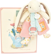Doudou Darčeková sada Hračka s úchytom na cumlík Zajačik Ciboulette 19 cm