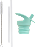 A Little Lovely Company - bouchon, brosse et paille pour bouteille en acier inoxydable – jungle