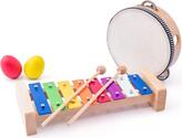 Woody Muzikálny set (xylofón, tamburína/bubienok, triangel, 2 maracas vajíčka)