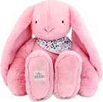 Doudou Plyšový králik XXL so šatkou ružový 50 cm