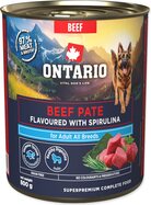 Konzerva Ontario Adult hovädzie paté s príchuťou spirulíny 800g