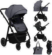 Lionelo Kočík kombinovaný Amber Plus 3v1 Grey Graphite