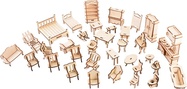 Woodcraft 3D-Puzzle-Möbel aus Holz