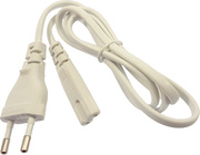 Netzkabel 230V 2-polig 1m weiß