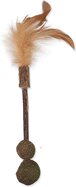 Hračka Magic Cat Natural Fun drievko s prírodnými pierkami a zelenými guľami 18cm