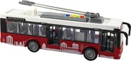 Autobus/trolejbus plast 28cm na zotrvačník na bat. so svetlom a zvukom