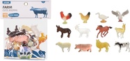 Zvieratká figúrky farma 12 ks set 10 cm