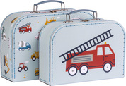 A Little Lovely Company - Set aus zwei Pappkoffern - Fahrzeuge