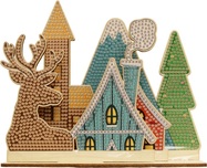 2Kids Toys Pictură cu diamante cu suport Satul renilor