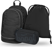 BAAGL SET 3 Core Uni nero: zaino, astuccio, sacchetto