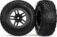 Traxxas koleso 2.2/3.0", disk SCT Split-Spoke čierny-saténový, pneu SCT S1 (2)