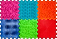Ortek Masážna ortopedická podložka Puzzle "Mix" 6 prvkov