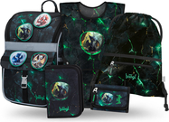 BAAGL SET 5 Zippy Draghi: cartella, astuccio, sacchetto, grembiule, portafoglio