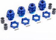 Traxxas náboj kolesa 17mm drážkovaný hliníkový modrý (4) (pre #9080)