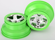 Traxxas disk 2.2/3.0" SCT strieborný-zelený (2)