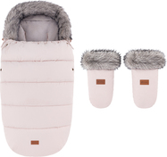 PETITE&amp;MARS Set zimska vreća Comfy 4u1 + rukavice za kolica Fjora Rose Petal