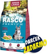 Hrană Rasco Premium Adult Large pui cu orez 3kg+Deliciu Rasco Premium 80g