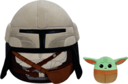 SQUISHMALLOWS Star Wars Mandalorian 30 cm i Grogu 9 cm