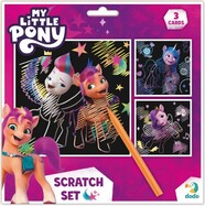Škrabací obrázok 3ks farebný My little Pony 20x20cm