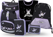 BAAGL SET 5 Airy Kuromi Fortune Dream: zaino, astuccio, sacchetto, grembiule, portafoglio GRS