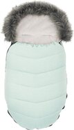 Kinderfußsack NEW BABY mit Fell hellgrau