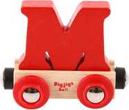 Bigjigs Rail Wagon hölzerne Eisenbahnschienen – Buchstabe M
