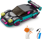 Stavebnica Auto tyrkysové RC na diaľkové ovládanie 17 cm