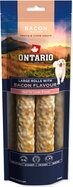 Ontario Protein csemege bacon ízű, nagy rágótekercs 2db 25,4cm