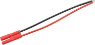 Konektor pozlátený 2.0mm samica s káblom 20AWG 10cm
