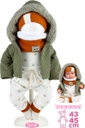 Llorens M844-65 oblečenie pre bábiku bábätko NEW BORN veľkosti 43-45cm