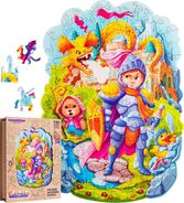 DREVENÉ FAREBNÉ PUZZLE - Statočný rytier