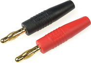 Banániky pozlátené 4.0mm červená + čierna (1 sada)