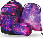 BAAGL SET 3 Skate Max Galaxy: zaino, astuccio, sacchetto