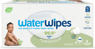 9x WATERWIPES Plastikfreie Feuchttücher Soapberry 60 Stück (540 Stück)