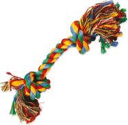 Hračka Dog Fantasy uzol bavlnený farebný 2 knôty 30cm