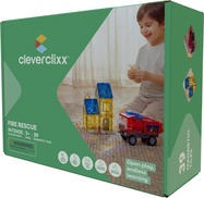 Cleverclixx – Ensemble de construction magnétique Fire Rescue Pack Intense - 39 pcs
