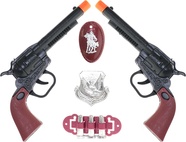 Pistoale cowboy 2 buc 20 cm cu accesorii