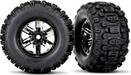 Traxxas koleso 4.3/5.7", disk X-Maxx čierny chróm, pneu Sledgehammer (pár)