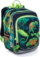 Zelený batoh s chameleónmi Topgal ENDY 22055