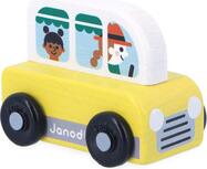Janod Cross roads Drevené auto na tlačenie Dodávka žlté