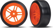 Traxxas koleso 1.9", disk split-spoke oranžový, pneu Drift (2) (predné)