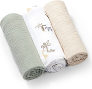 BABYONO Plenice muslin Super Soft 3 kos, Green 70 x 70 cm
