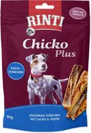 Pochúťka Rinti Chicko Plus losos a kura 80g