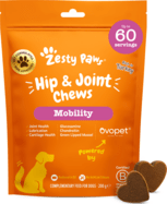Zesty Paws Hip &amp; Joint Chews (60 ks) – funkčný doplnok stravy pre psov na podporu kĺbov