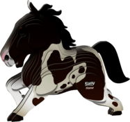 EUGY Cavallo puzzle 3D in cartone
