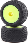 Losi koleso s pneu BK Bar, žltý disk (2): Mini-T 2.0