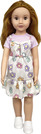 Laufende Puppe im Blumenkleid 70 cm