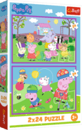 Trefl Puzzle 2x24 Peppa Wutz / Peppa auf dem Spielplatz