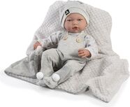 Guca 961 LIAM - realistická bábika bábätko so zvukmi a mäkkým látkovým telom - 38 cm
